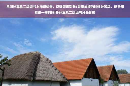 全国计算机二级证书上标明优秀、良好等级别吗?是查成绩的时候分等级，证书却都是一样的吗,补计算机二级证书只是合格
