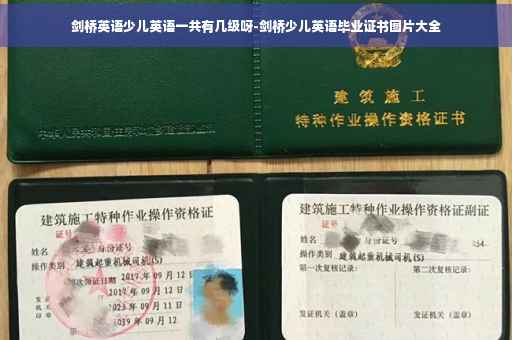剑桥英语少儿英语一共有几级呀-剑桥少儿英语毕业证书图片大全
