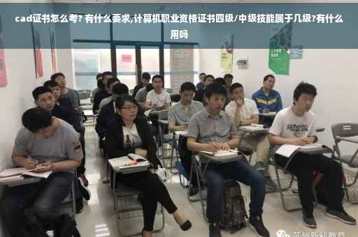 cad证书怎么考? 有什么要求,计算机职业资格证书四级/中级技能属于几级?有什么用吗