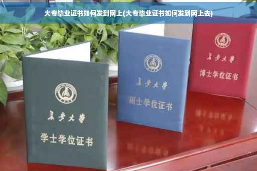 大专毕业证书如何发到网上(大专毕业证书如何发到网上去)