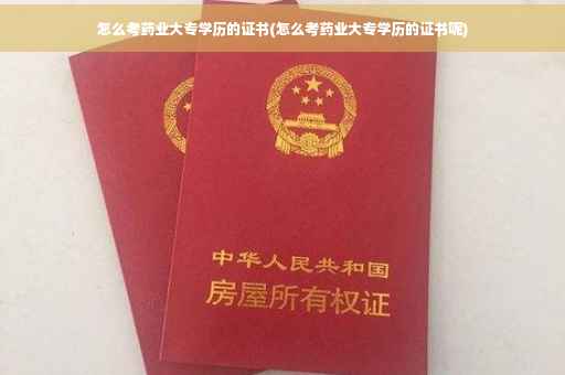 怎么考药业大专学历的证书(怎么考药业大专学历的证书呢)