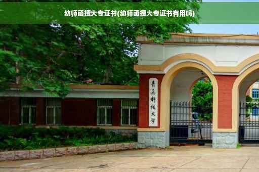 幼师函授大专证书(幼师函授大专证书有用吗)