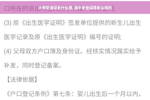 小学毕业证长什么样,高中毕业证是怎么样的