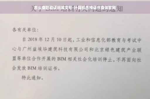 怎么查职称证批准文号-计算机合格证书查询官网