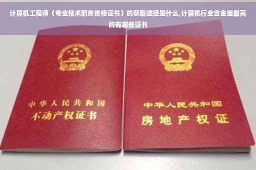 计算机工程师（专业技术职务资格证书）的获取途径是什么,计算机行业含金量最高的有哪些证书