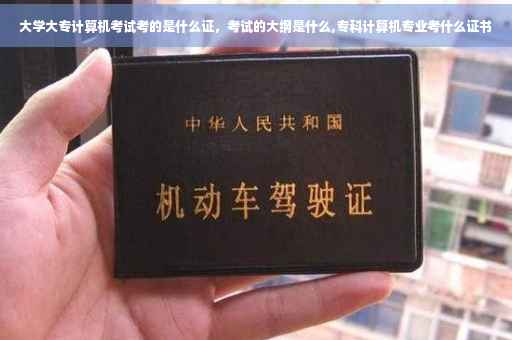 大学大专计算机考试考的是什么证，考试的大纲是什么,专科计算机专业考什么证书