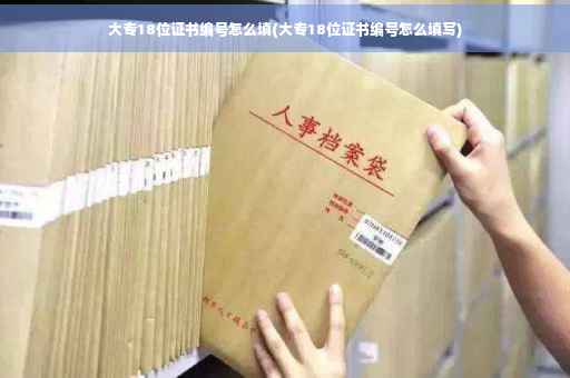 大专18位证书编号怎么填(大专18位证书编号怎么填写)