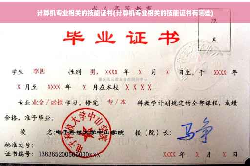 计算机专业相关的技能证书(计算机专业相关的技能证书有哪些)