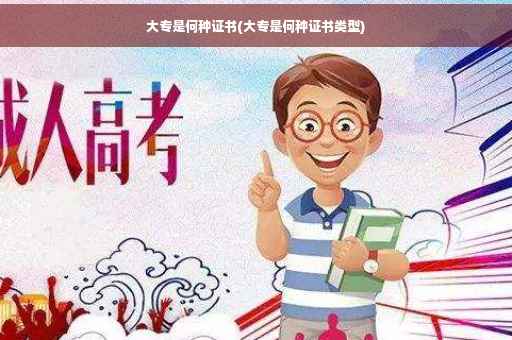 大专是何种证书(大专是何种证书类型)