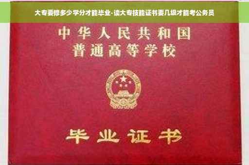 大专要修多少学分才能毕业-读大专技能证书要几级才能考公务员