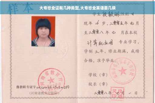 大专毕业证有几种类型,大专毕业英语要几级 大专毕业证有几种类型,大专毕业英语要几级