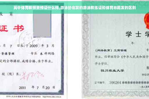 高中体育教师资格证什么样,游泳协会发的游泳教练证和体育总局发的区别