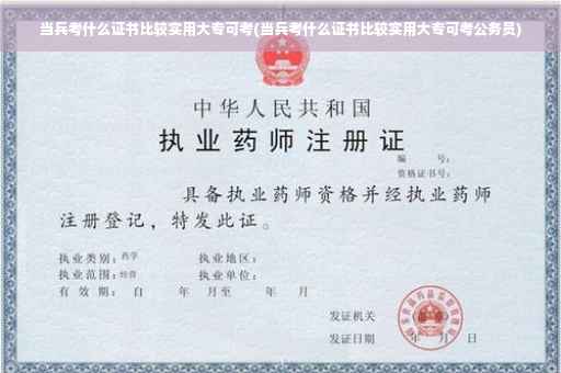 当兵考什么证书比较实用大专可考(当兵考什么证书比较实用大专可考公务员)