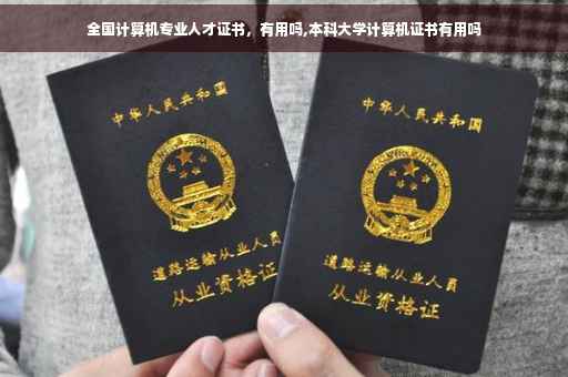 全国计算机专业人才证书，有用吗,本科大学计算机证书有用吗
