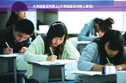 大专技能证书网上(大专技能证书网上查询)