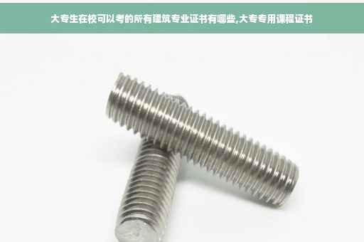 大专生在校可以考的所有建筑专业证书有哪些,大专专用课程证书