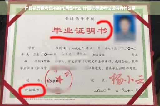 计算机等级考证书的作用是什么,计算机等级考试证书有什么用