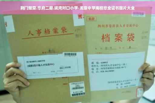 荆门楚荣.华府二期.珑湾对口小学-龙泉中学南校毕业证书图片大全