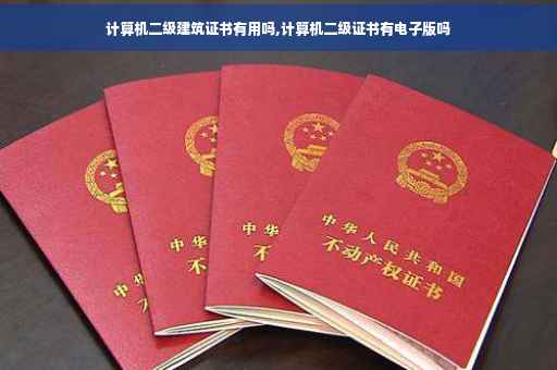 计算机二级建筑证书有用吗,计算机二级证书有电子版吗