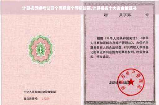 计算机等级考试四个等级哪个等级最高,计算机类十大含金量证书