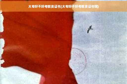 大专好不好考教资证书(大专好不好考教资证书呢)