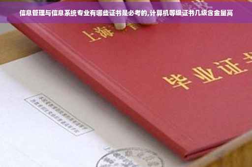 信息管理与信息系统专业有哪些证书是必考的,计算机等级证书几级含金量高