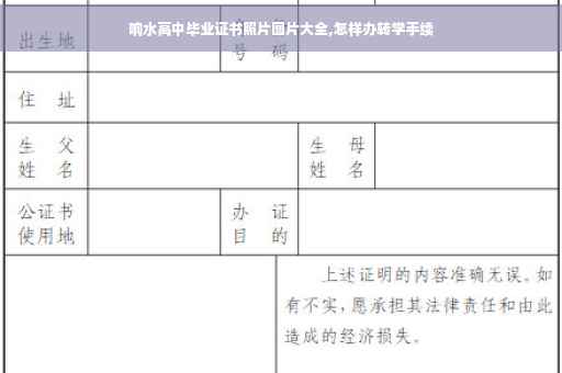 响水高中毕业证书照片图片大全,怎样办转学手续