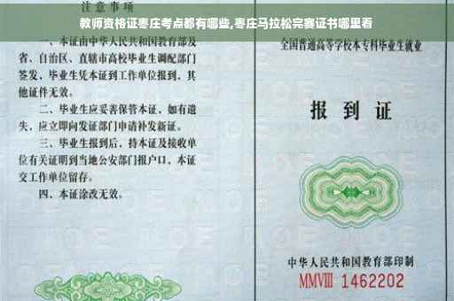 教师资格证枣庄考点都有哪些,枣庄马拉松完赛证书哪里看