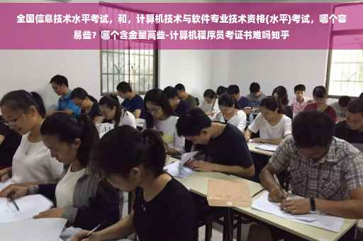 全国信息技术水平考试，和，计算机技术与软件专业技术资格(水平)考试，哪个容易些？哪个含金量高些-计算机程序员考证书难吗知乎