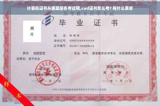 计算机证书从哪里报名考试呢,cad证书怎么考? 有什么要求