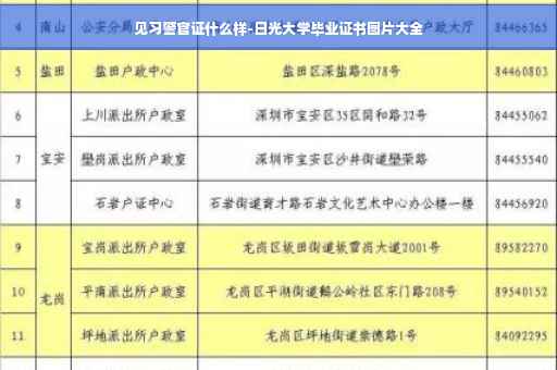 见习警官证什么样-日光大学毕业证书图片大全