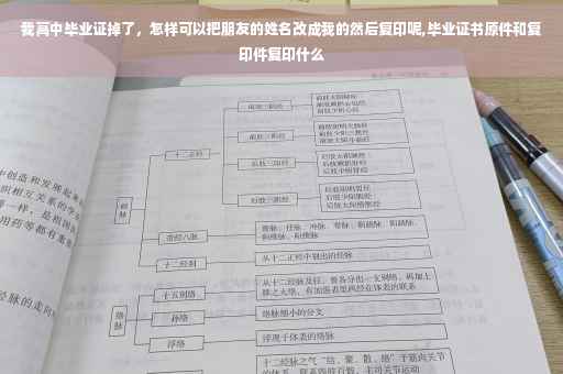 我高中毕业证掉了，怎样可以把朋友的姓名改成我的然后复印呢,毕业证书原件和复印件复印什么