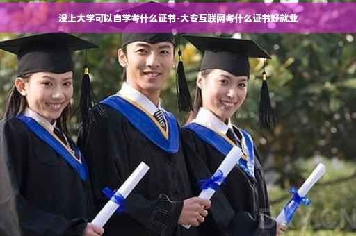 没上大学可以自学考什么证书-大专互联网考什么证书好就业