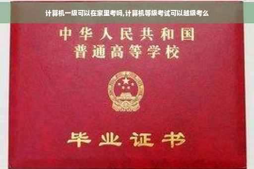 计算机一级可以在家里考吗,计算机等级考试可以越级考么