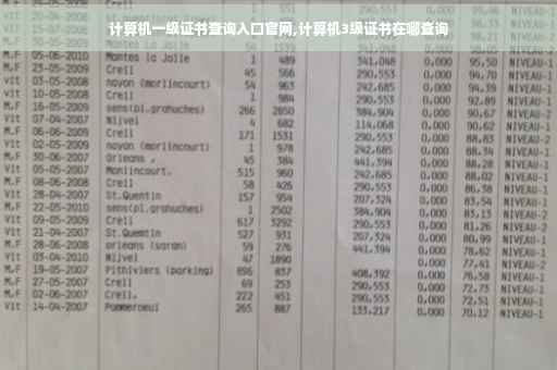 计算机一级证书查询入口官网,计算机3级证书在哪查询