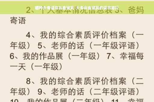 哪种大专证书含金量高-大专含金量高的证书排行