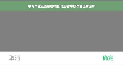 中专毕业证盖章啥样的,江苏省中职毕业证书图片