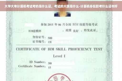 大学大专计算机考试考的是什么证，考试的大纲是什么-计算机非在职考什么证书好