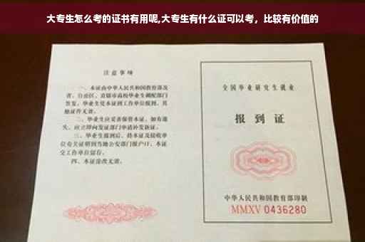 大专生怎么考的证书有用呢,大专生有什么证可以考，比较有价值的