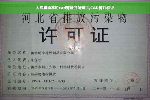 大专里面学的cad有证书吗知乎,CAD有几种证