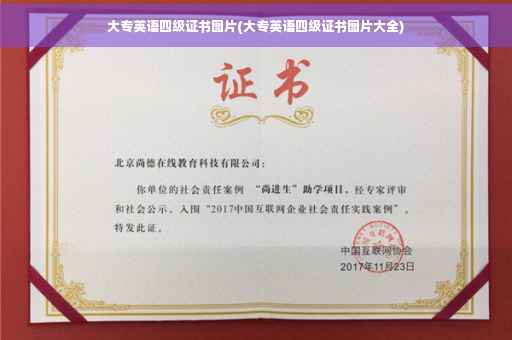 大专英语四级证书图片(大专英语四级证书图片大全)