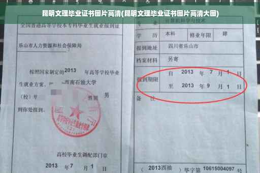 昆明文理毕业证书图片高清(昆明文理毕业证书图片高清大图)