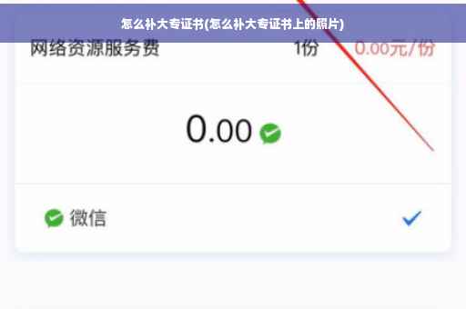 怎么补大专证书(怎么补大专证书上的照片)