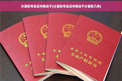 计算机专业证书相当于(计算机专业证书相当于计算机几级)