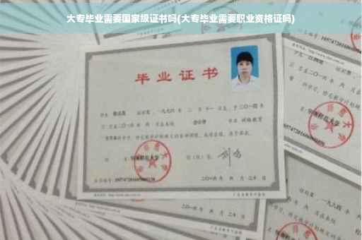 大专毕业需要国家级证书吗(大专毕业需要职业资格证吗)