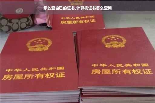 怎么查自已的证书,计算机证书怎么查询