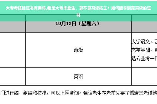 大专考技能证书有用吗,我是大专毕业生，算不算高级技工？如何能拿到更高级的证书