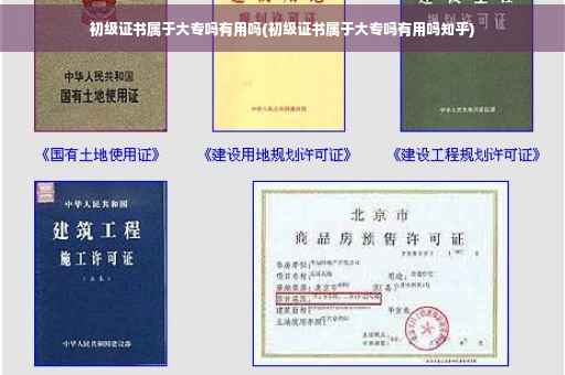 初级证书属于大专吗有用吗(初级证书属于大专吗有用吗知乎)