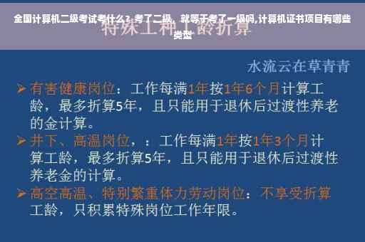 全国计算机二级考试考什么？考了二级，就等于考了一级吗,计算机证书项目有哪些类型