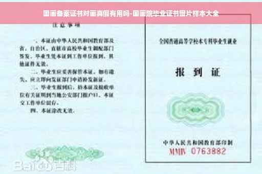 国画备案证书对画真假有用吗-国画院毕业证书图片样本大全